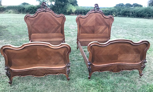 pair of french antique bed